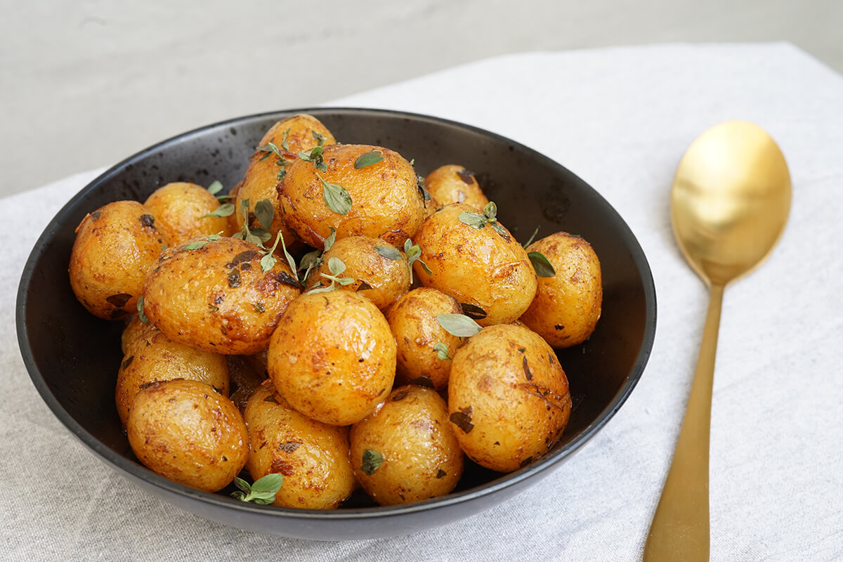 Lune ristede kartofler med røget paprika.