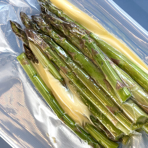 Grønne asparges sous vide - Nem opskrift på grøntsager i sous vide - Lækre grønne asparges