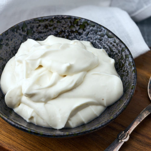 Hjemmelavet mayonnaise uden æg.