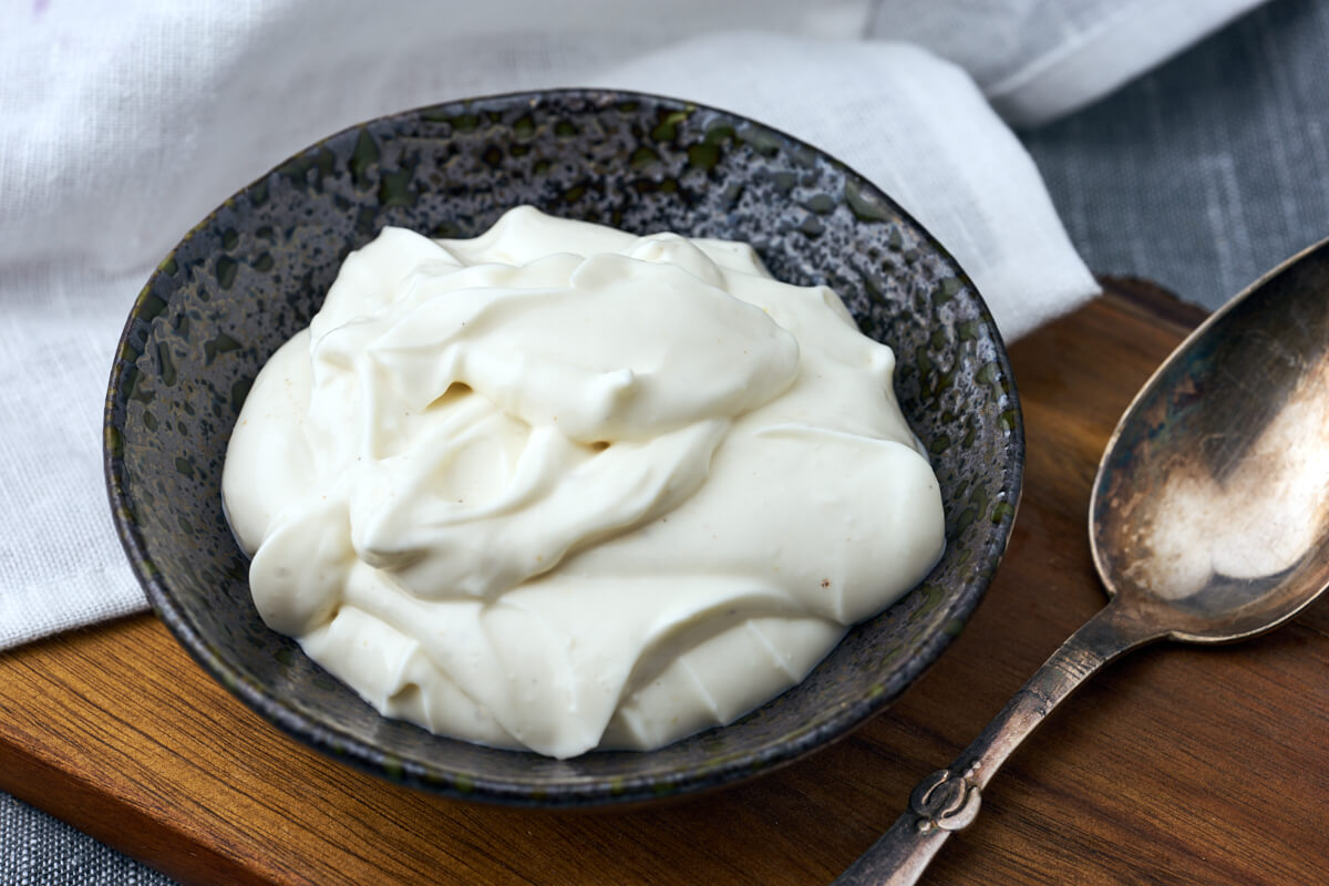Hjemmelavet mayonnaise uden æg.