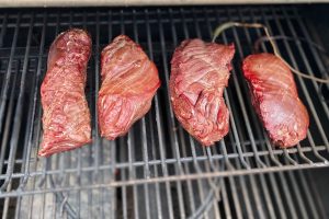Nyretapper på grillen ved indirekte varme.