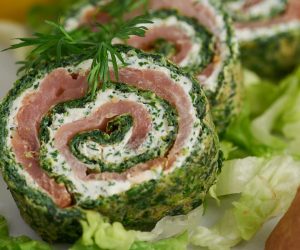 Spinatroulade med laks