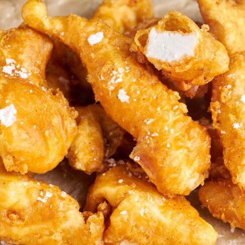 sprød indbagt kylling i tempura dej