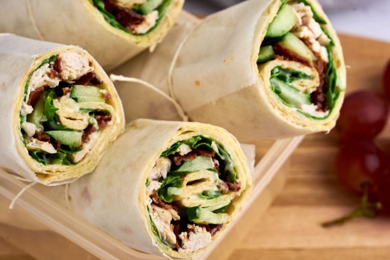 Wraps med kylling Opskrift på kyllingewraps til madpakken