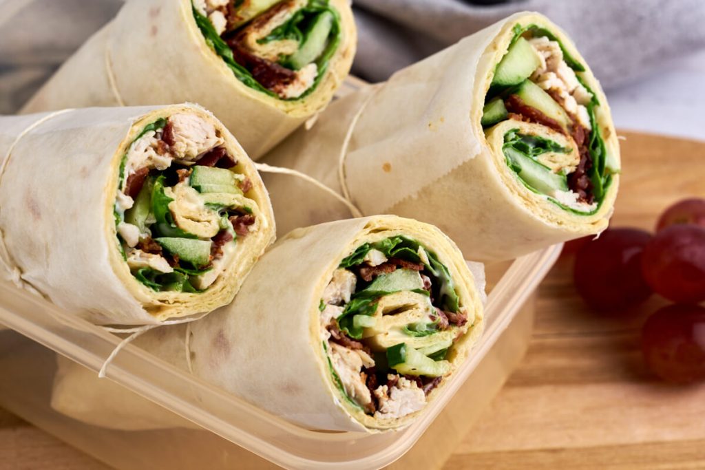 Wraps med kylling Opskrift på kyllingewraps til madpakken