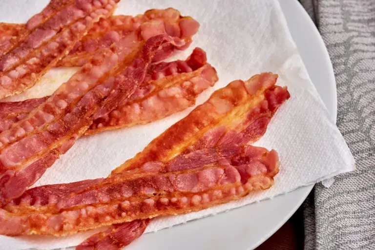 bacon i mikroovn på køllenrulle