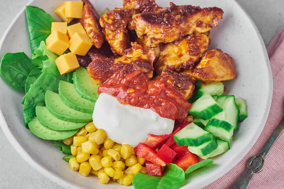 mexicansk salat med kylling