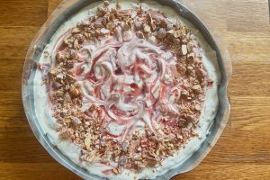 pynt på toppen af islagkagen.