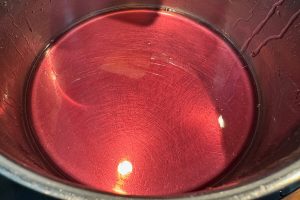 sirup der er kogt ind.