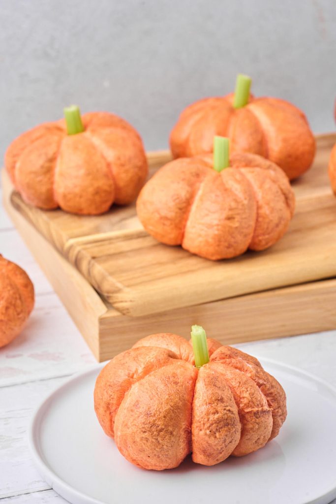 græskarformede bagels til halloween madpakken.