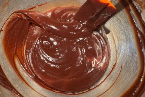 ganachen klar til at komme på rouladen.