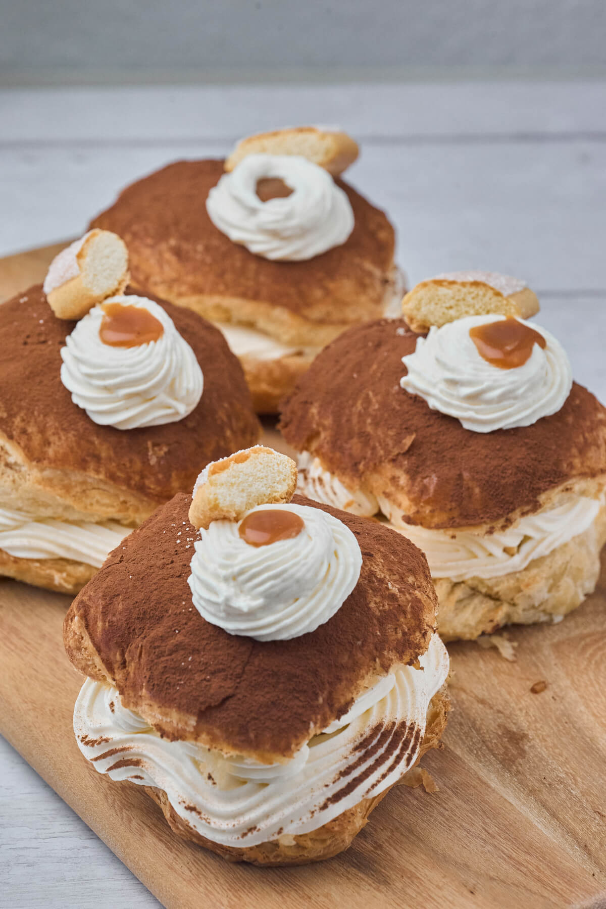 fastelavnsboller med smag af tiramisu.