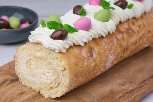 pynt på toppen af rouladen.