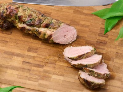 Ramsløgsmarineret svinemørbrad på grill